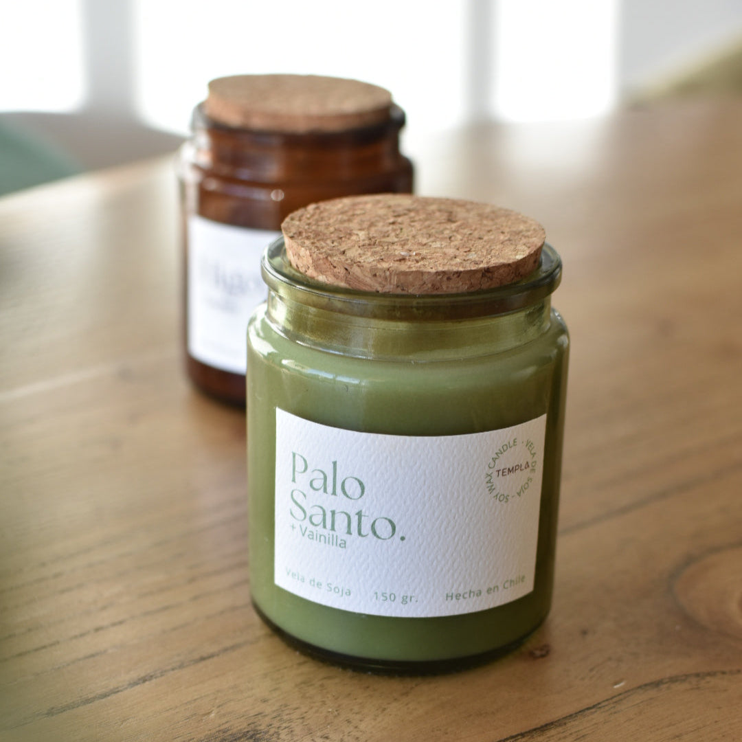 Vela de Soja 150 gr. - Palo Santo y Vainilla