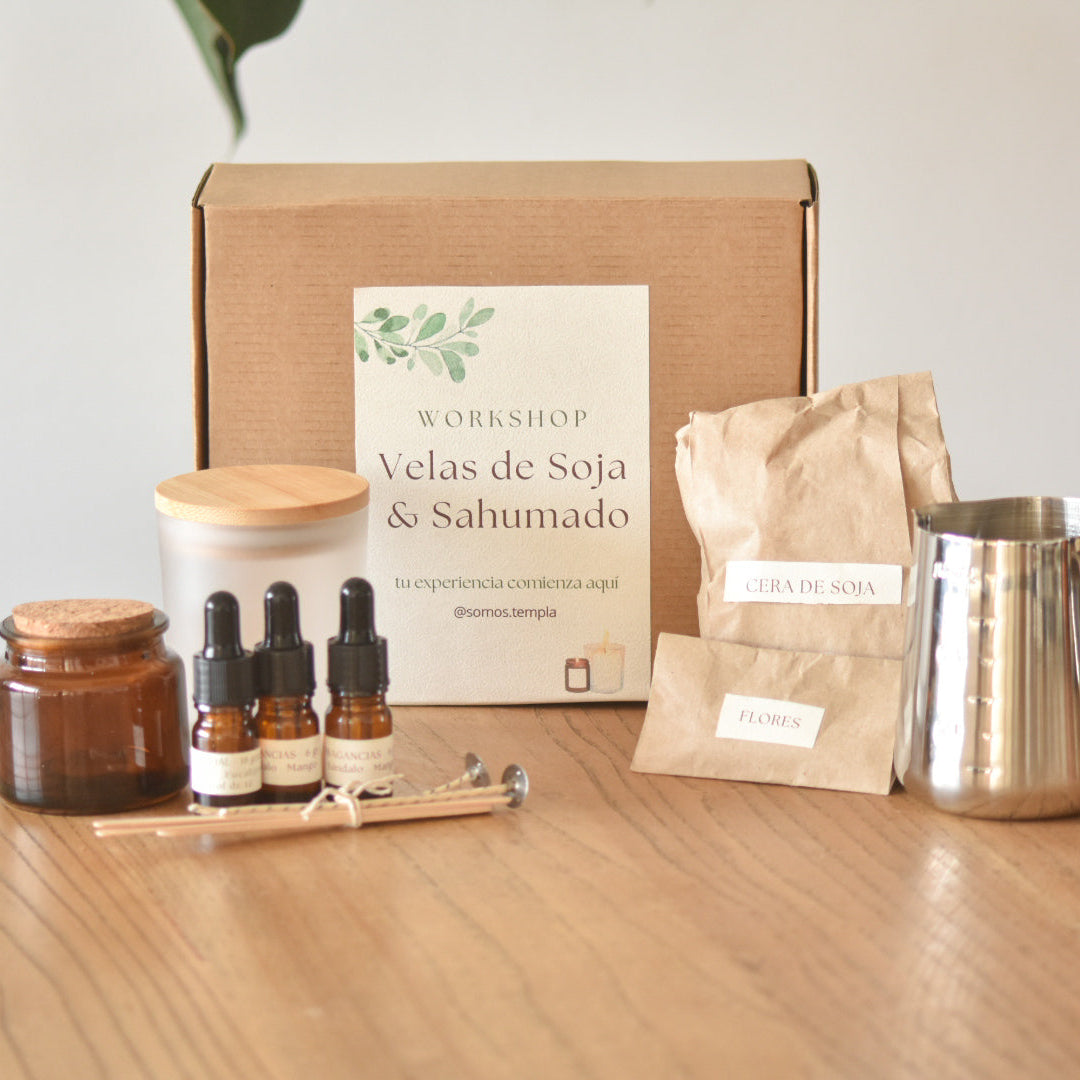Curso online de velas de soja y sahumado con acceso ilimitado y guía de proveedores