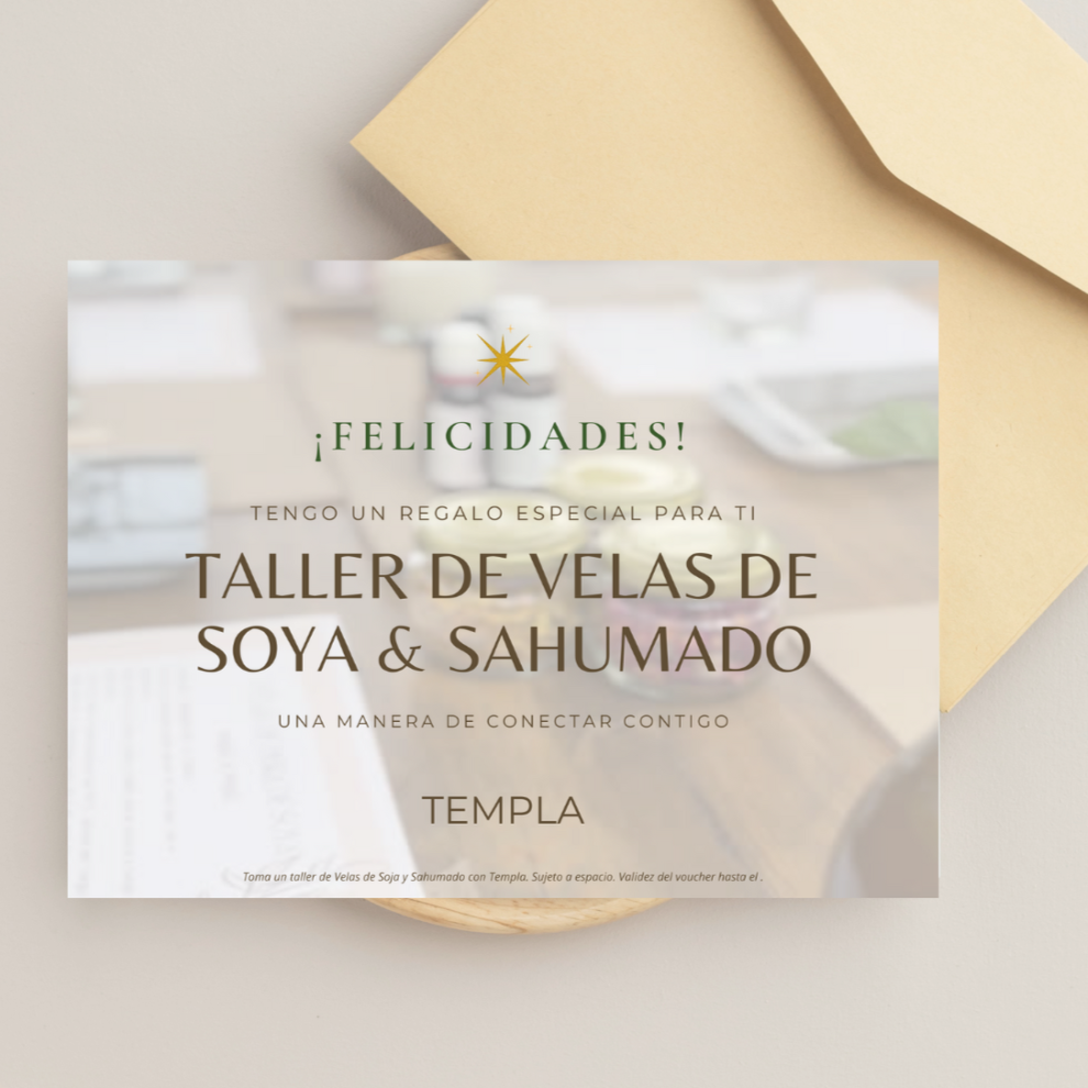 GIFT CARD - Taller Velas de Soya & Sahumado