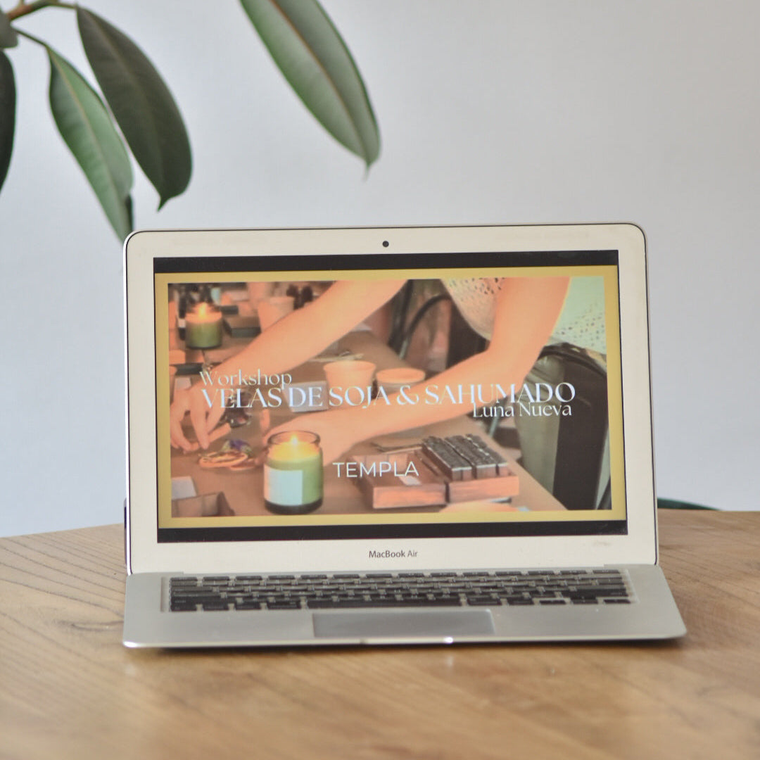 Curso online de velas de soja y sahumado con acceso ilimitado y guía de proveedores