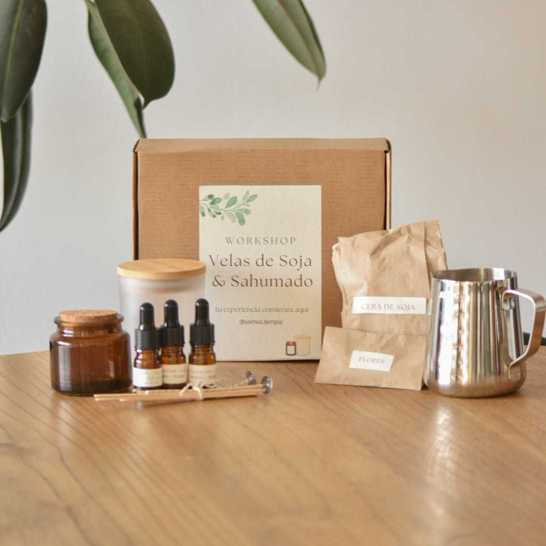Curso online de velas de soja y sahumado con acceso ilimitado y guía de proveedores